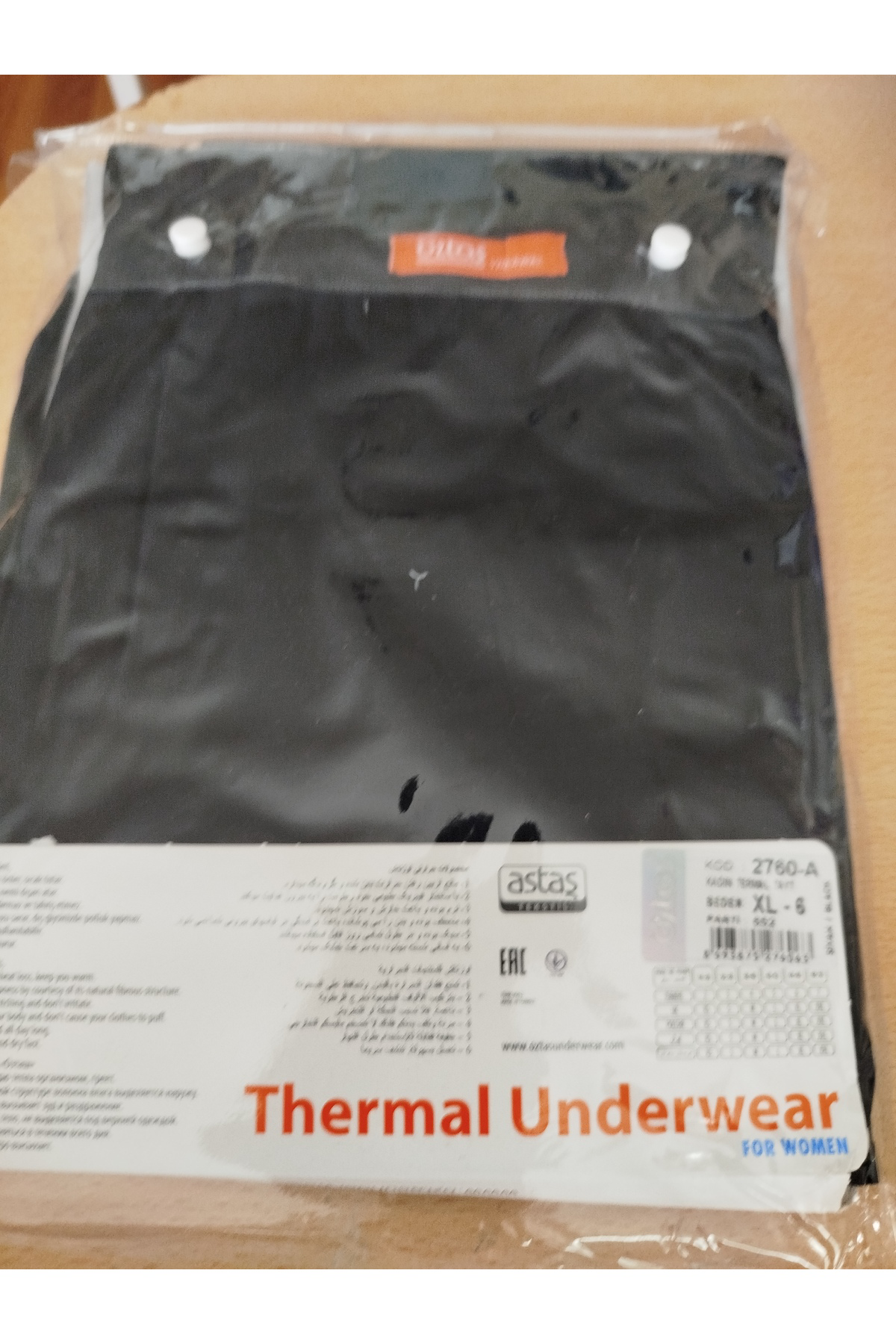 Öztaş Underwear  Kadin Siyah Termal Tek Alt