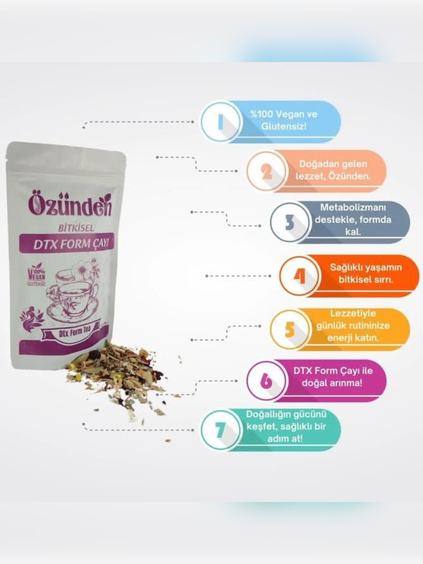 ÖZÜNDEN DTX FORUM VE KIŞ ÇAYI BİRLİKTE 150 gr KIŞIN FORMUNDA KAL ÖĞÜTÜLMÜŞ TOZ ŞEKLİNDE