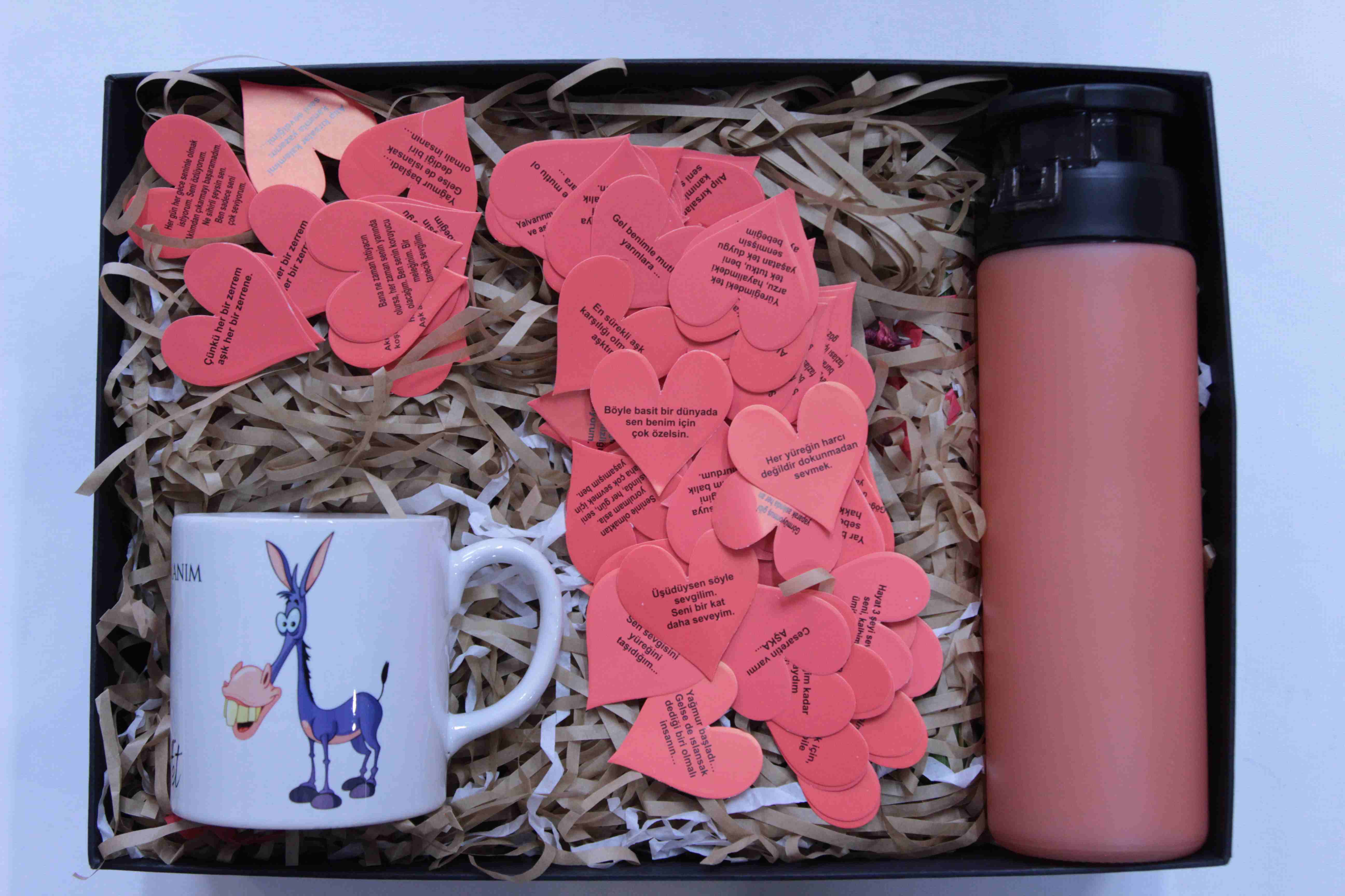 Home Özür Hediyesi Turuncu Termos Eşeklik Ettim Kupa 365 Gün Aşk Sözleri Hediye Kutusu