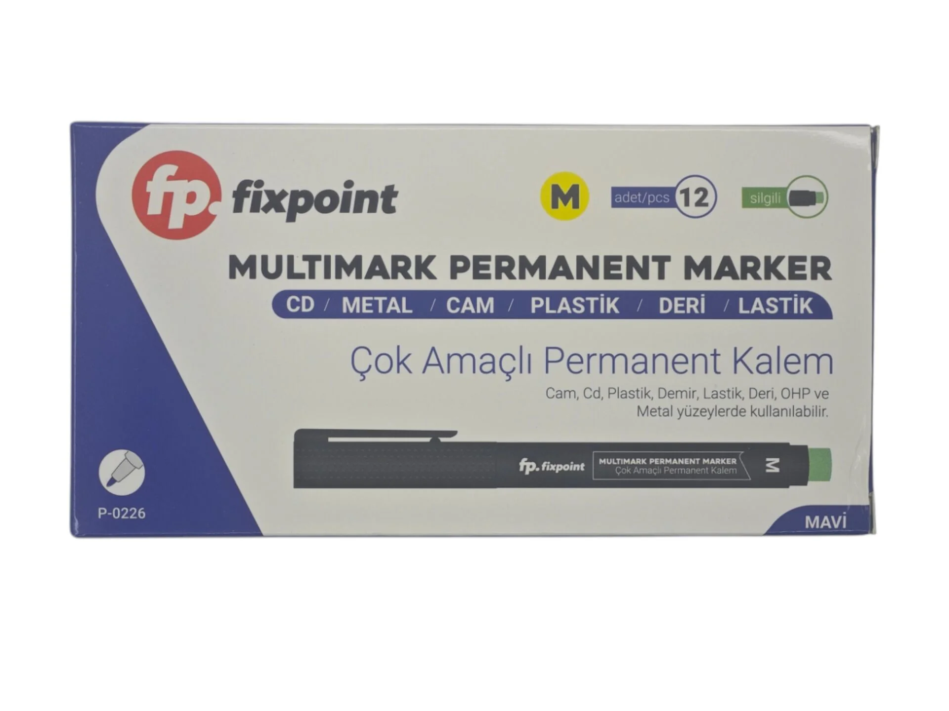 P-0226   Fixpoint Çok Amaçlı Permament Kalem - Mavi