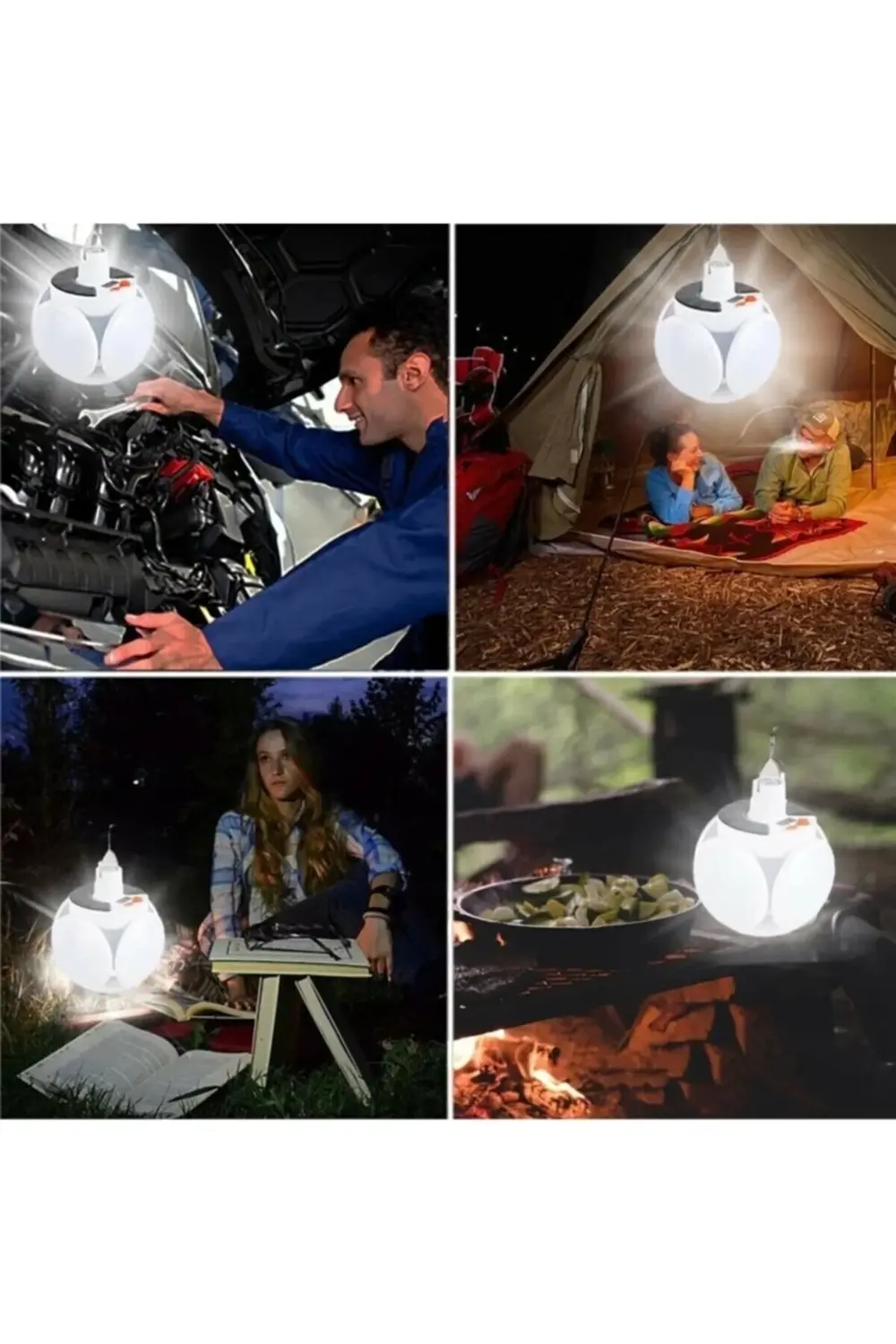 P-038 Solar Güneş Enerji Ve Usb Sarjli 5 Kanatlı