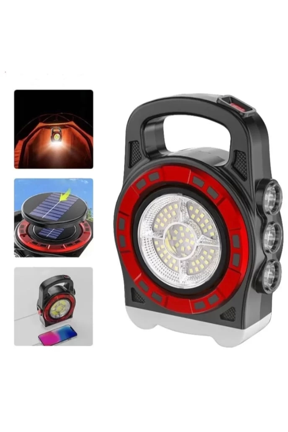 Home P-6678C Dış Mekan Solar Şarj İşığı Çok Fonksiyonlu Projektör Hazi