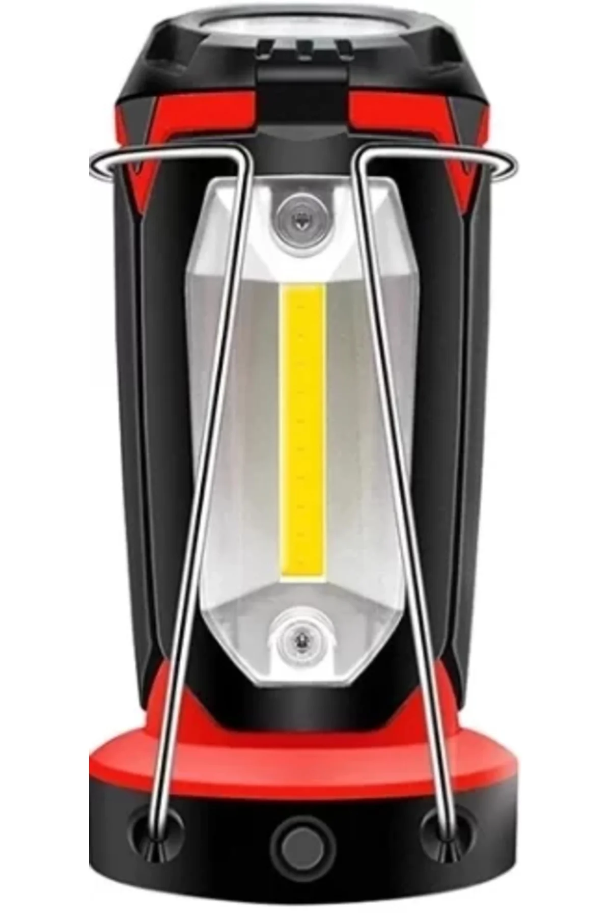 P-8801 Şarjlı Katlanabilir 3xcob Led+ 3w Led Çok Fonksiyonlu Kamp