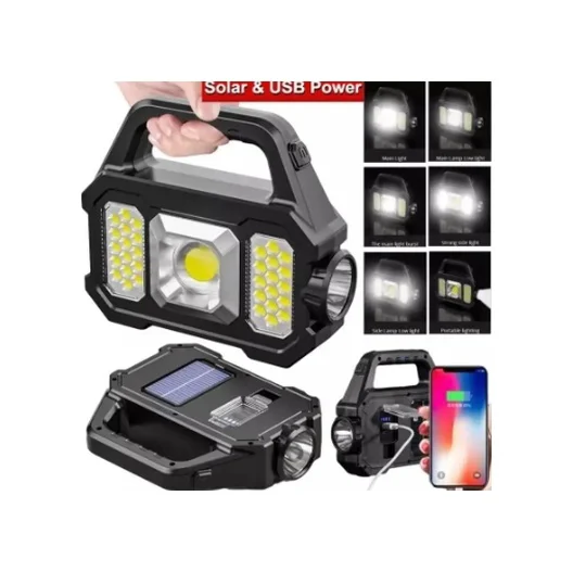 P-880a Solar Powerbanklı Şarjlı Taşınabilir Güçlü Fener Diğer P-880a Solar Powerbanklı Şarjlı Taşınabilir Güçlü Fener Diğer