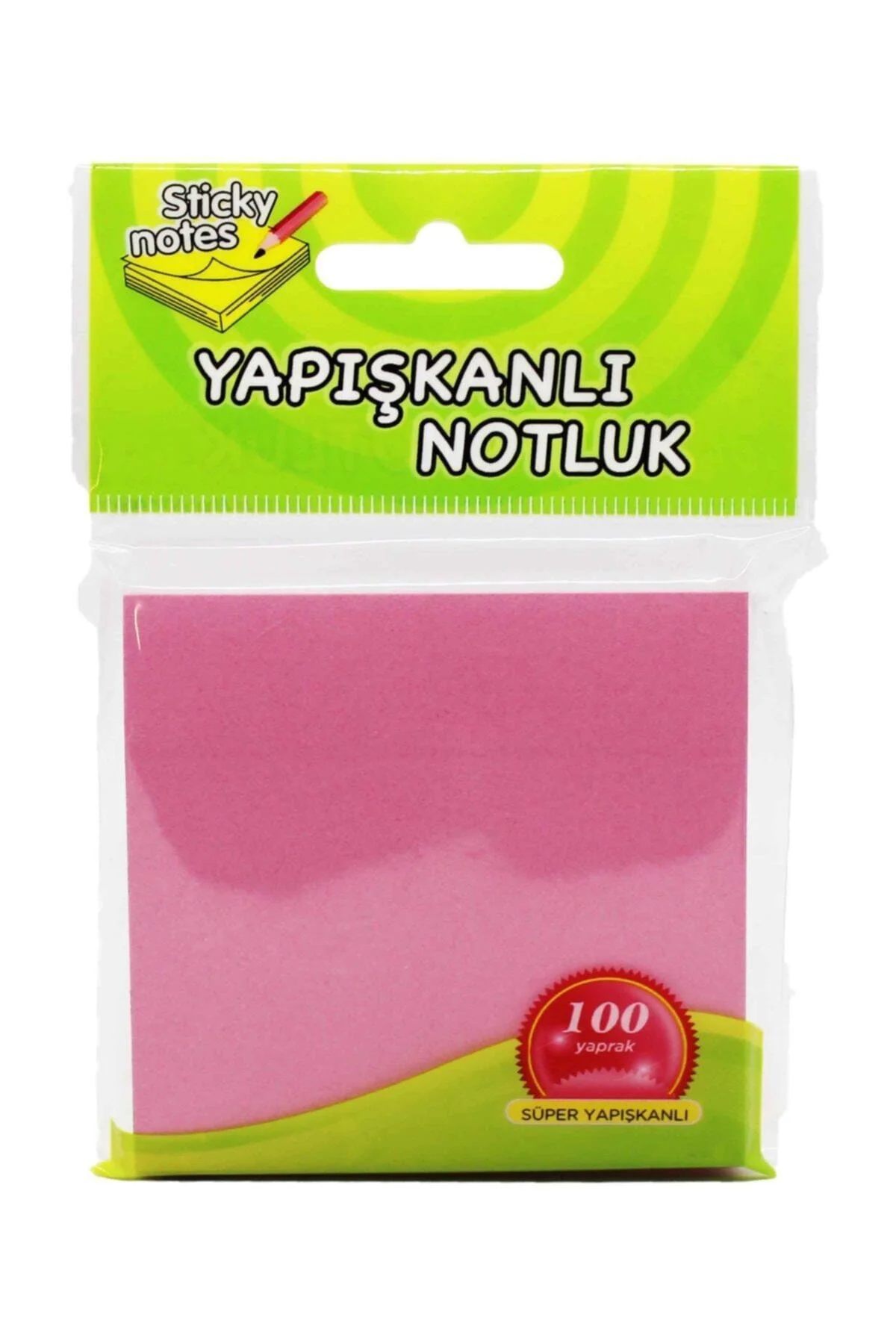 P03 Yapışkanlı Not Kağıdı  Pastel Pembe Index 75*75 mm 100 Yaprak
