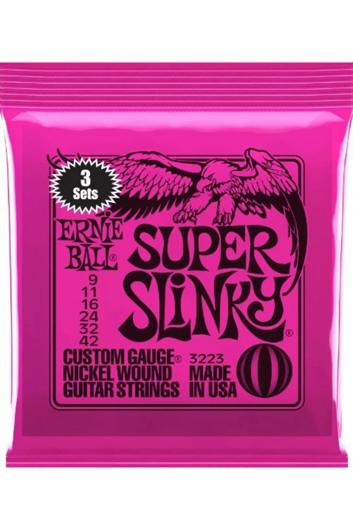 P03223 Super Slinky Elektro Gitar Teli 3 lü Paket 09-42 - 3 SET