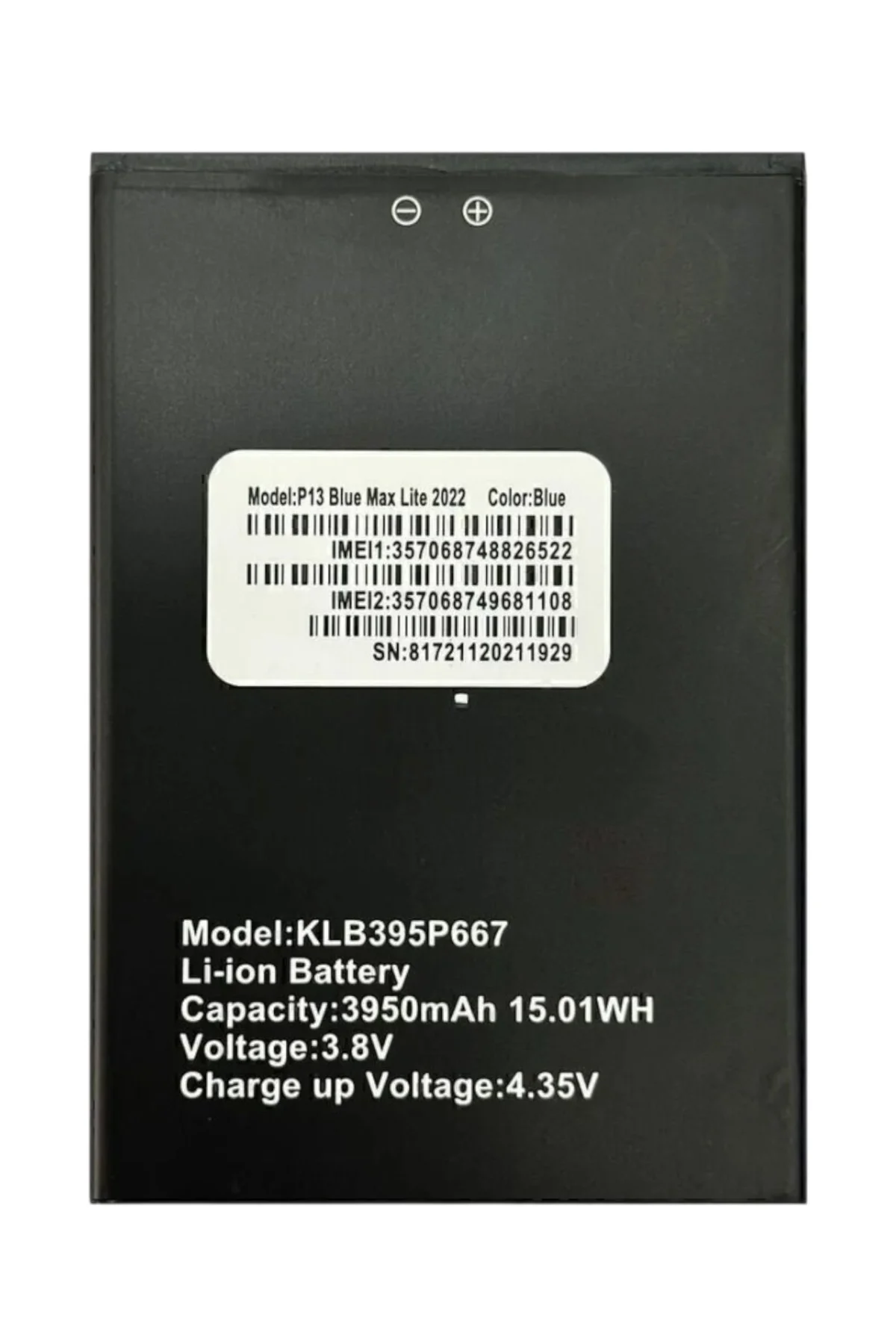 P13 Blue Max Lite 2022 Batarya Model Klb395p667 3950mah Tyc00619059735