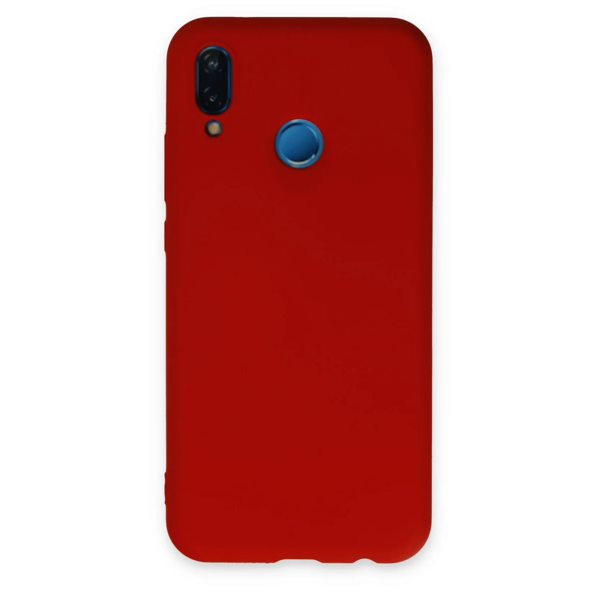 P20 Lite Nano İçi Kadife Silikon Kılıf - Kırmızı, Ultra Şık ve Tam Koruma Kılıfı