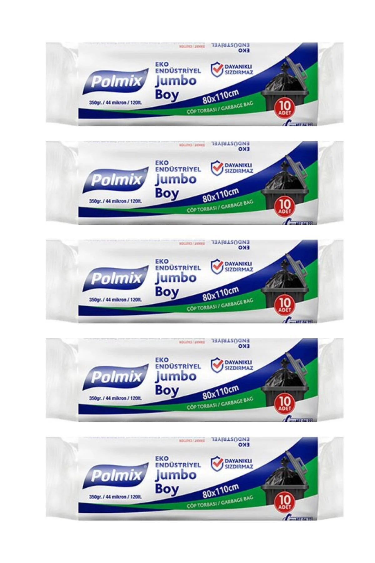 P303 Çöp Torbası Eko Endüstriyel Jumbo Boy 80 x 110 cm Siyah (20 
