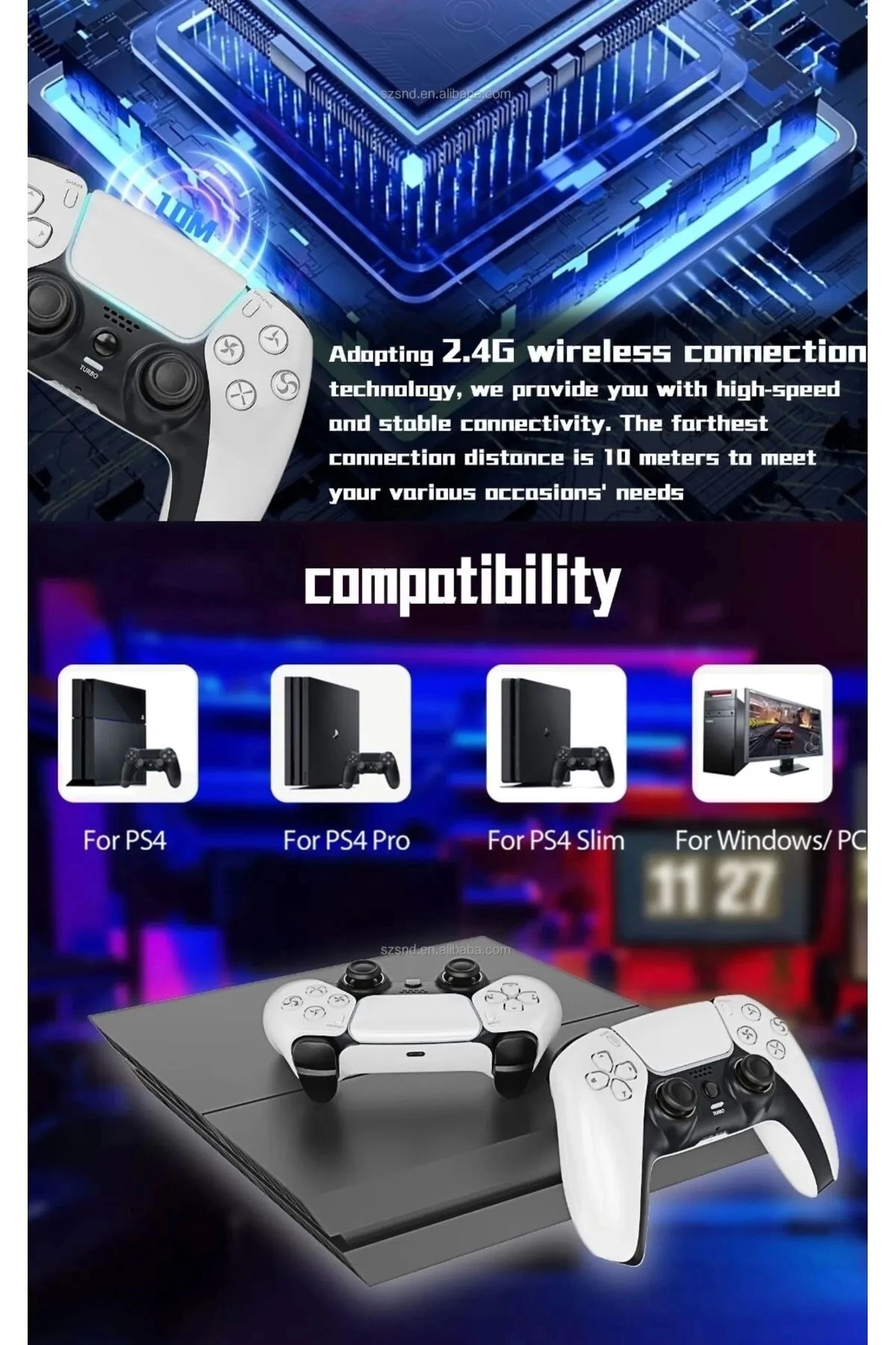 Butik P4 Plus Bluetooth Titreşimli Ps4/Ps5 Uyumlu Pc Telefon Joystick K Butik P4 Plus Bluetooth Titreşimli Ps4/Ps5 Uyumlu Pc Telefon Joystick K