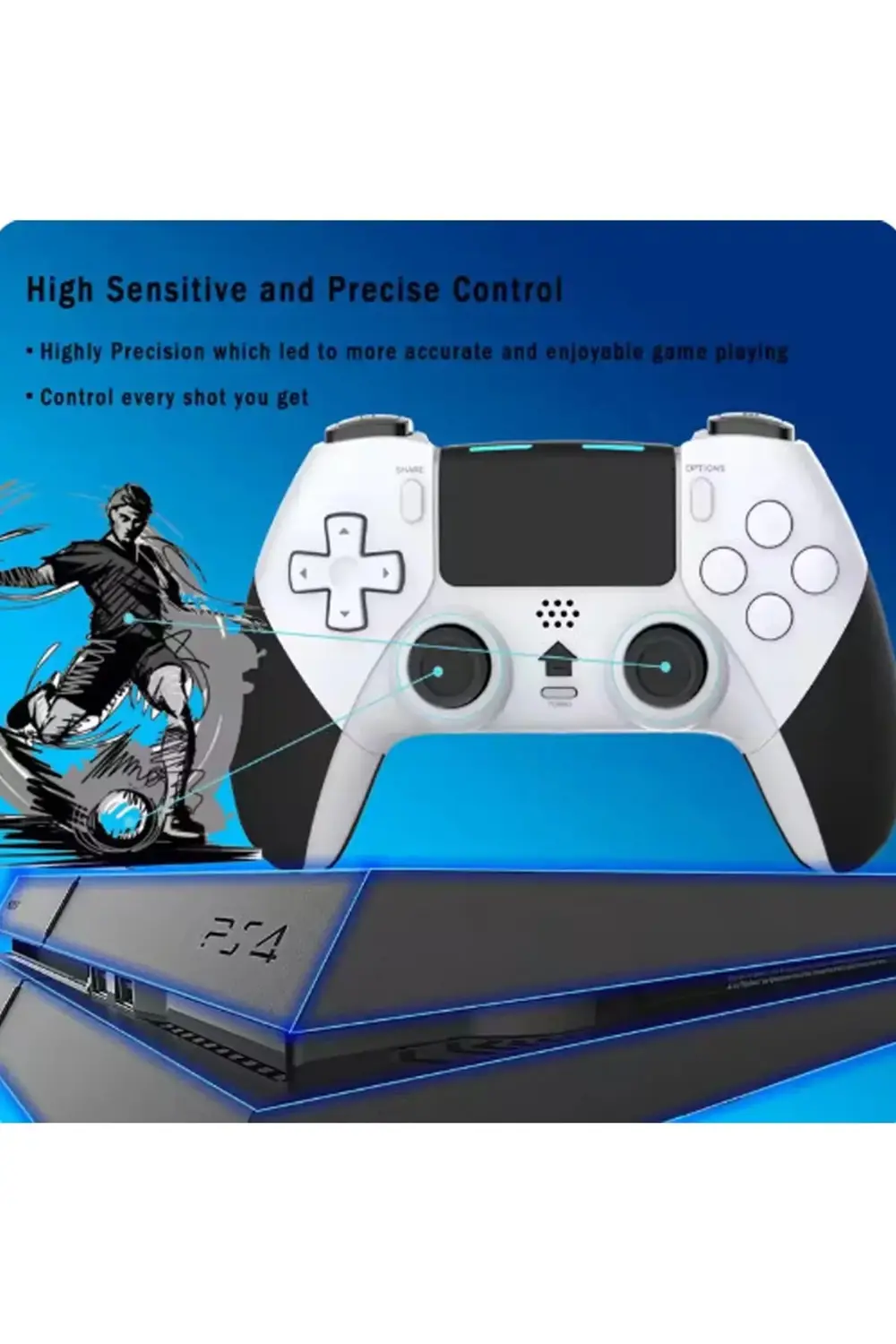 P4 Plus Bluetooth Titreşimli Ps4/ps5 Uyumlu Pc Telefon Joystick K