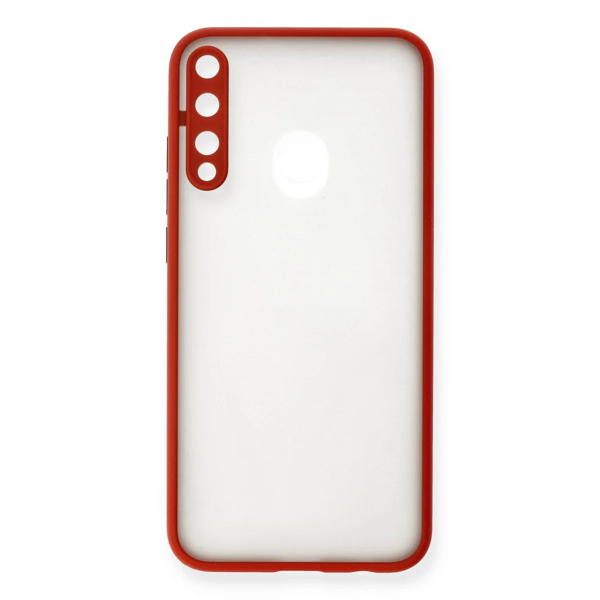 P40 Lite E Montreal Silikon Kılıf - Kırmızı Kamera Koruma ve Darbe Önleyici