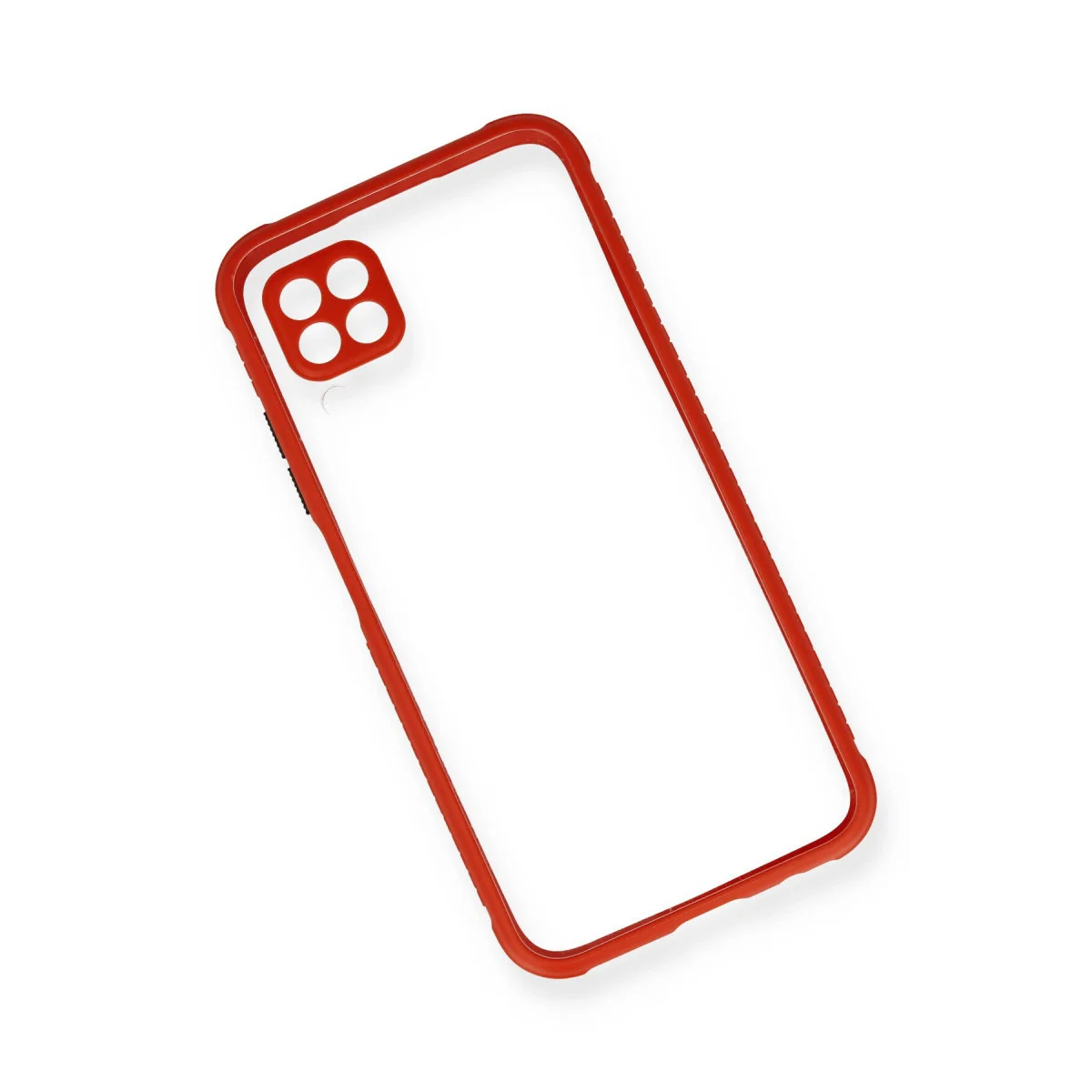 P40 Lite Miami Şeffaf Silikon Kılıf - Kırmızı