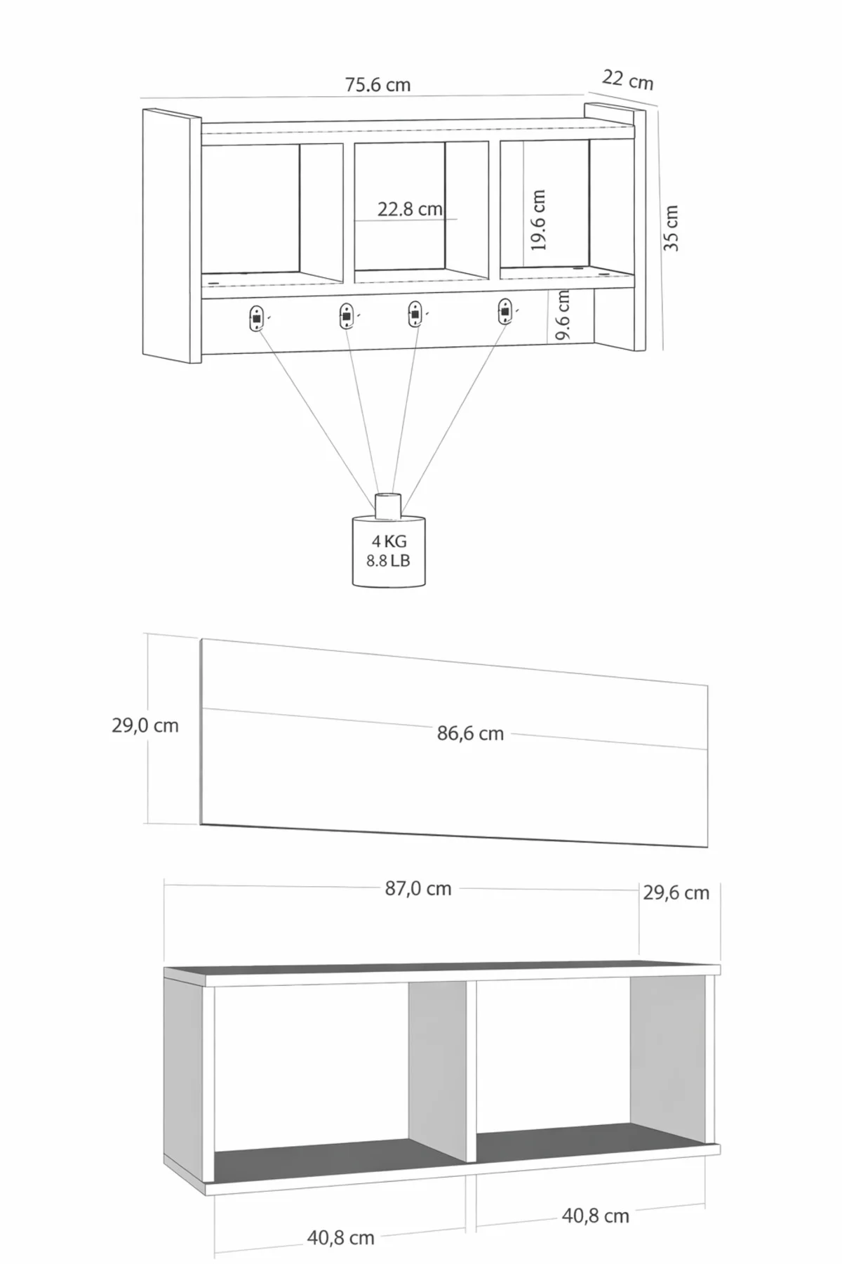 P4044CT-32 PORTMANTO,AYAKKABILIK,DRESUAR BEYAZ-ALTIN