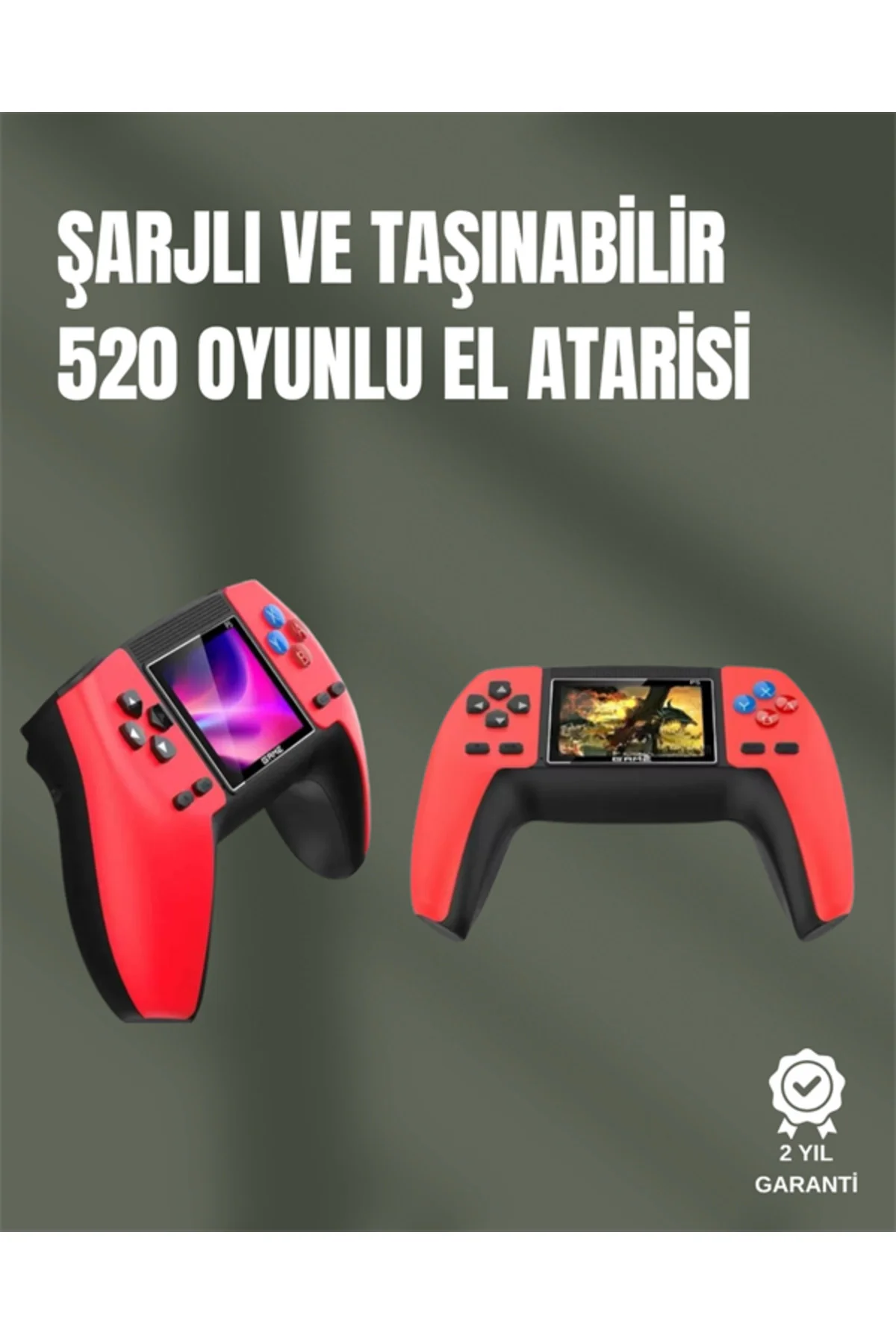 P5 GamePad Retro Konsol – Nostaljik Oyun Deneyimi, 520 Klasik Oyu