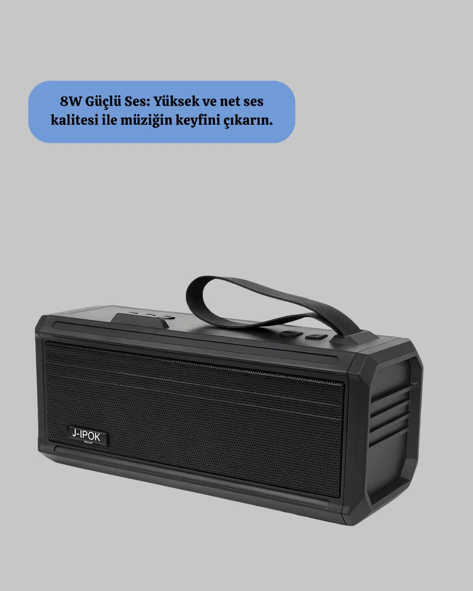 P520 Taşınabilir Bluetooth Hoparlör - Güçlü Ses, Radyo ve Solar Şarj