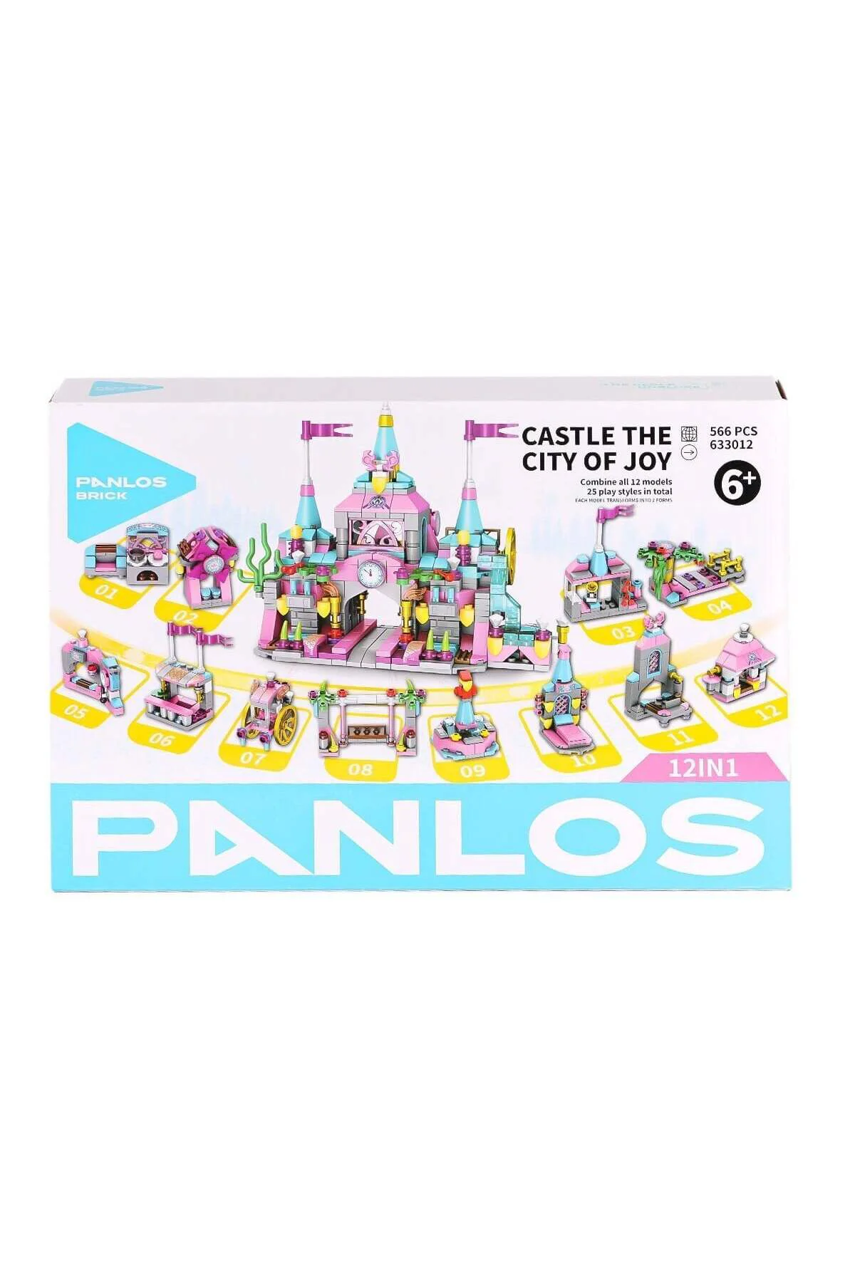 P633012 Panlos Brick- Eğlence Şehri Kalesi 12'Si 1 Arada- 556 Par