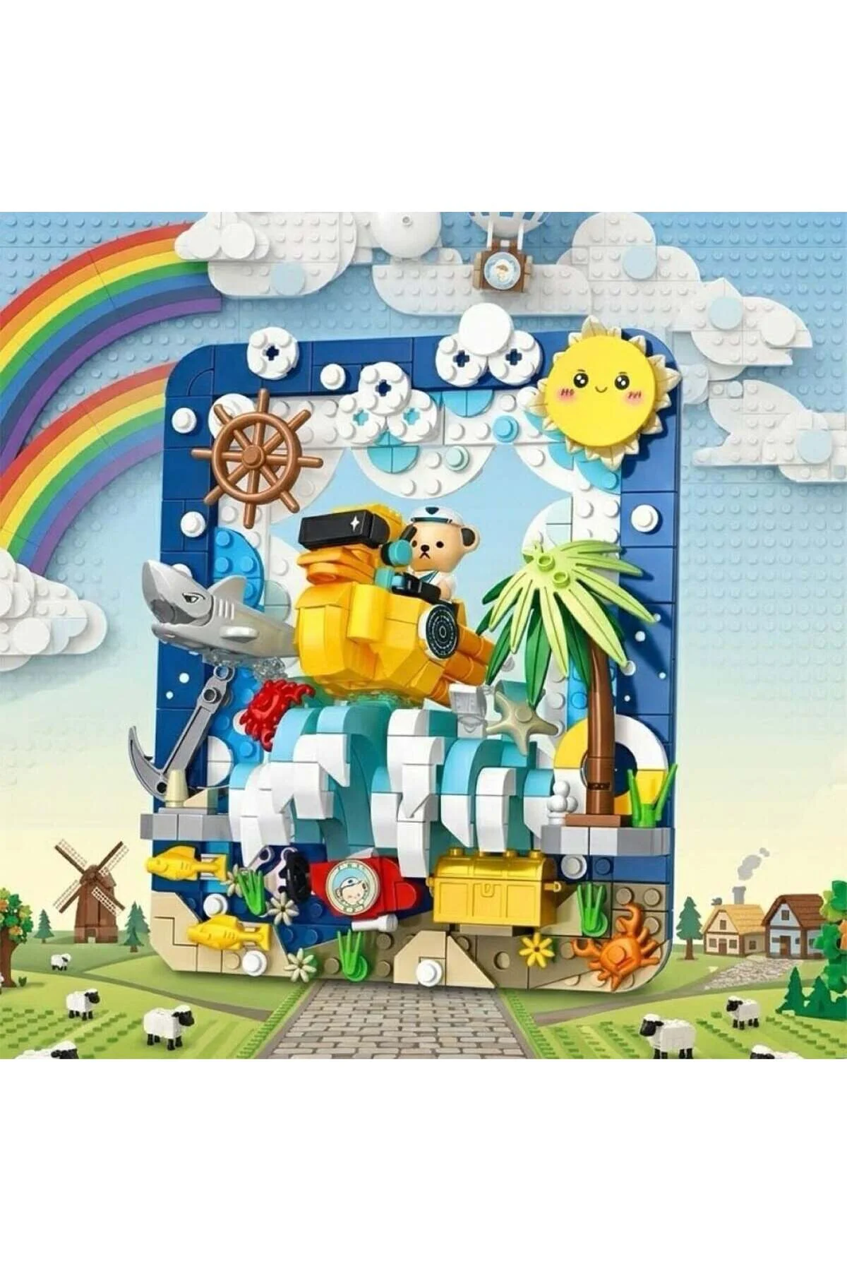 P881503 Panlos Teddy Ayı Resim 417 Parça Block Oyuncak - Görsel 2