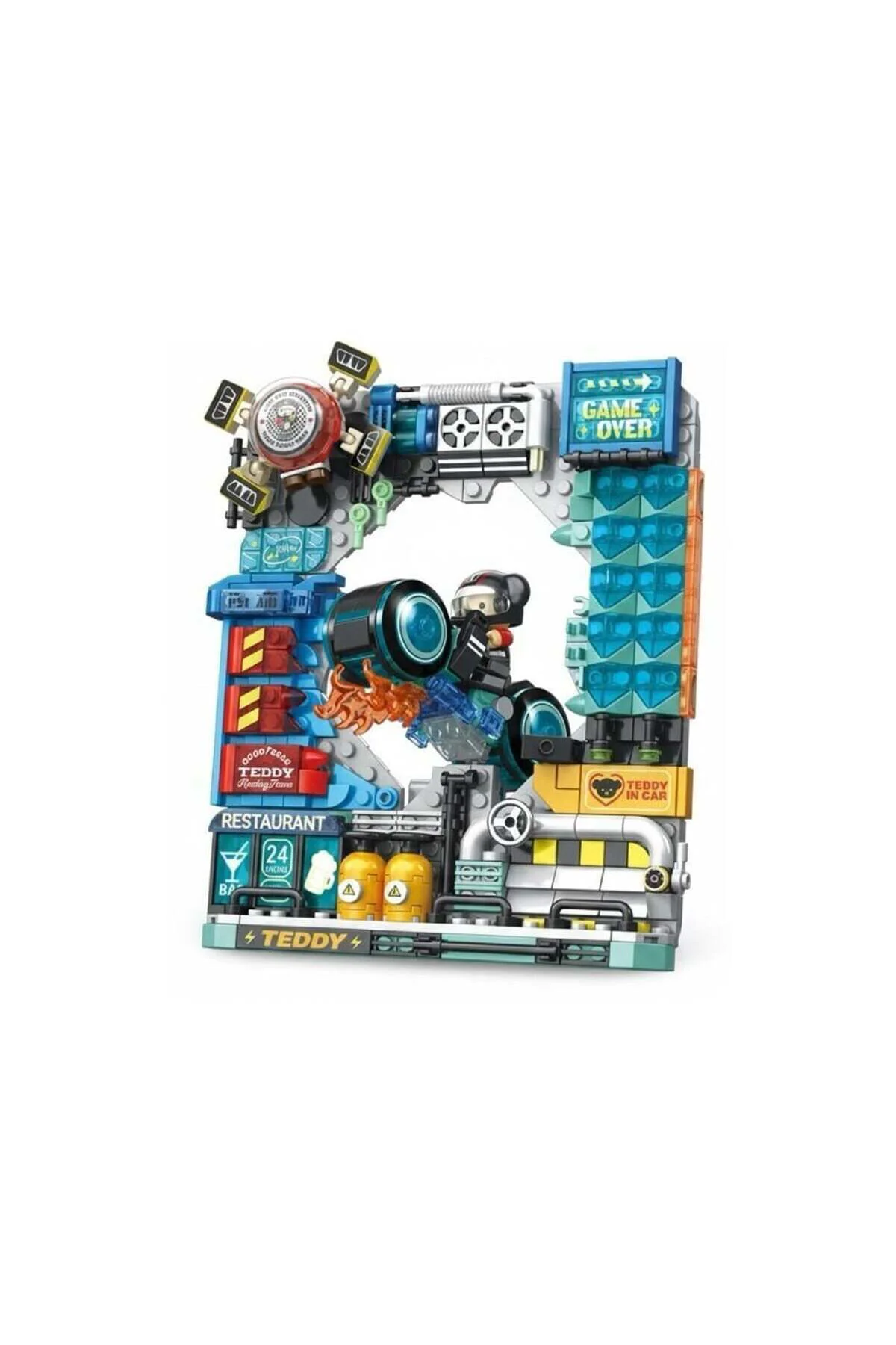 P881505 Panlos Motorcu Teddy 458 Parça Block Oyuncak P881505 Panlos Motorcu Teddy 458 Parça Block Oyuncak