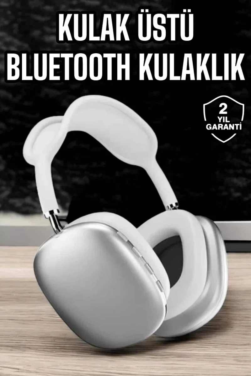 P9 Air Max Kablosuz 5.0 Mikrofonlu Bluetooth Kulaklık Beyaz Yüksek Ses Kaliteli - Lisinya