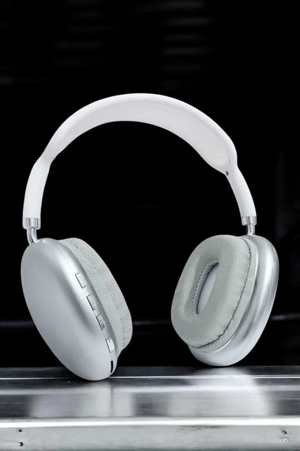 P9 Plus Kablosuz Kulak Üstü Bluetooth Kulaklık Beyaz Mikrofonlu K