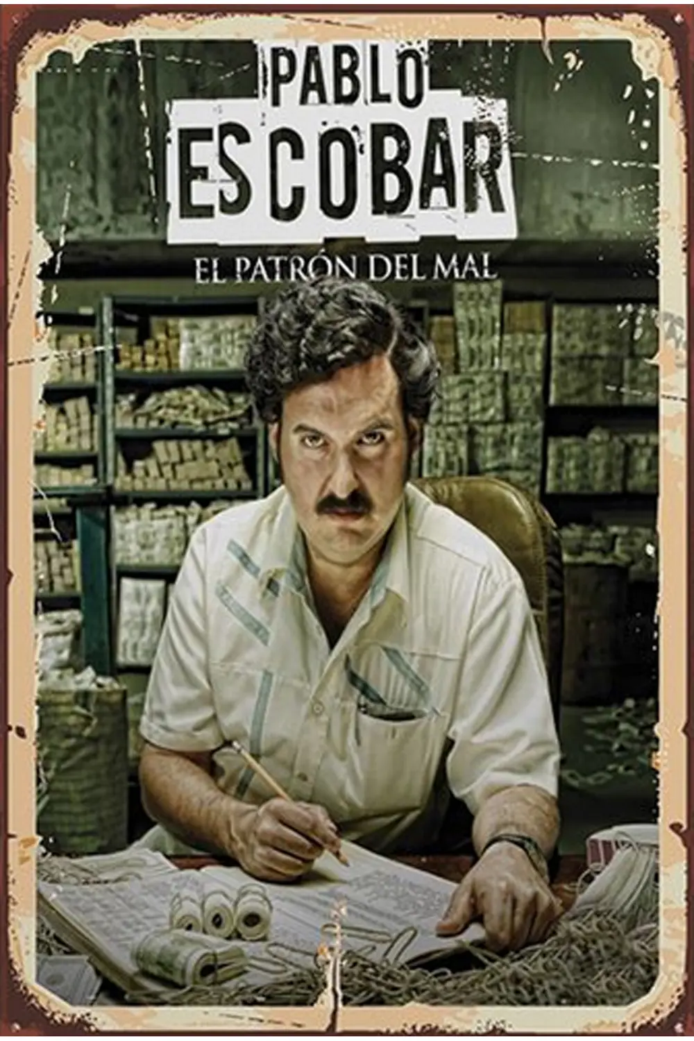 Pablo Escobar Tasarımlı Ahşap Poster