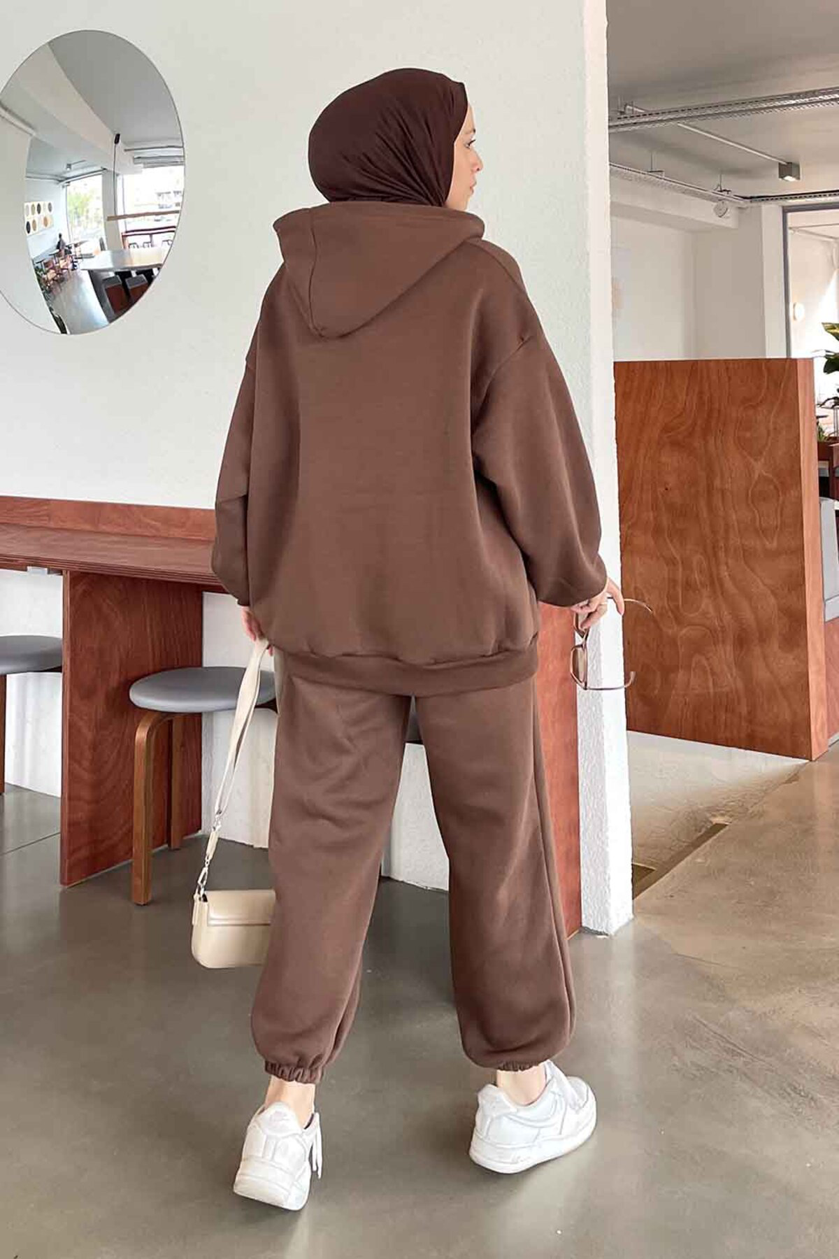 Lamelif Paça Lastikli Üç İplik Sweat Takım