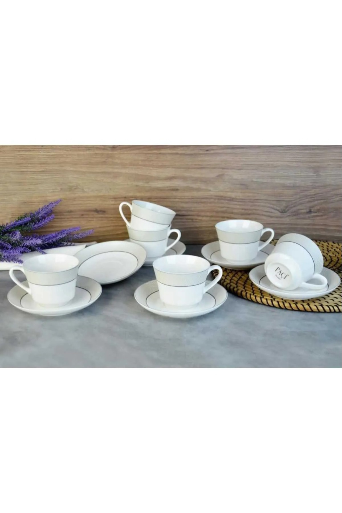 Elif Aksesuar Paçi Laura 6 Kişilik Porselen Fincan Takımı 270Cc