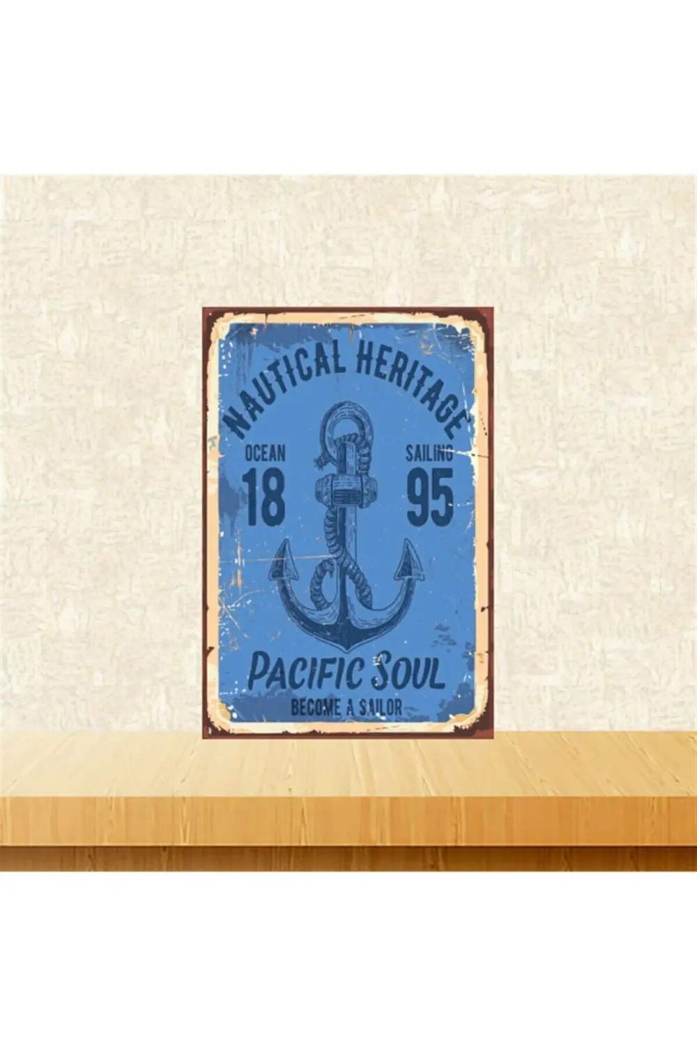 Pacific Soul 1895 20-30 Cm Retro Ahşap Tablo Tkfx5348
