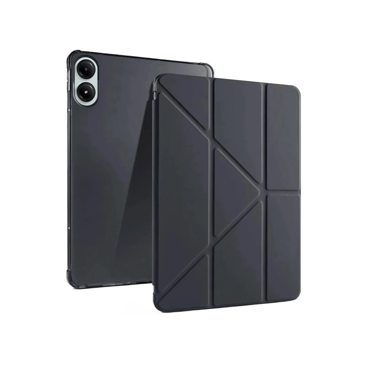Pad Pro 12.1 Mars Tablet Kılıfı - Siyah Kalemlikli ve Katlanabilir Koruma Kapağı