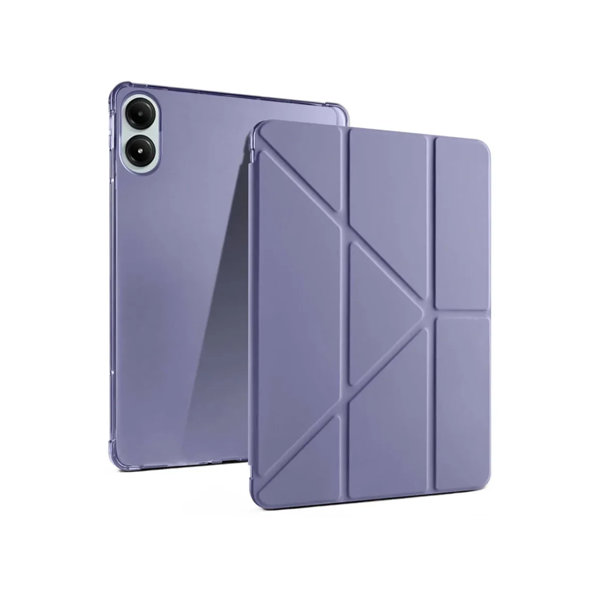 Pad Pro 12.1 Mars Tablet Kılıfı - Lila Kalemlikli TPU Kılıf Çift Koruma