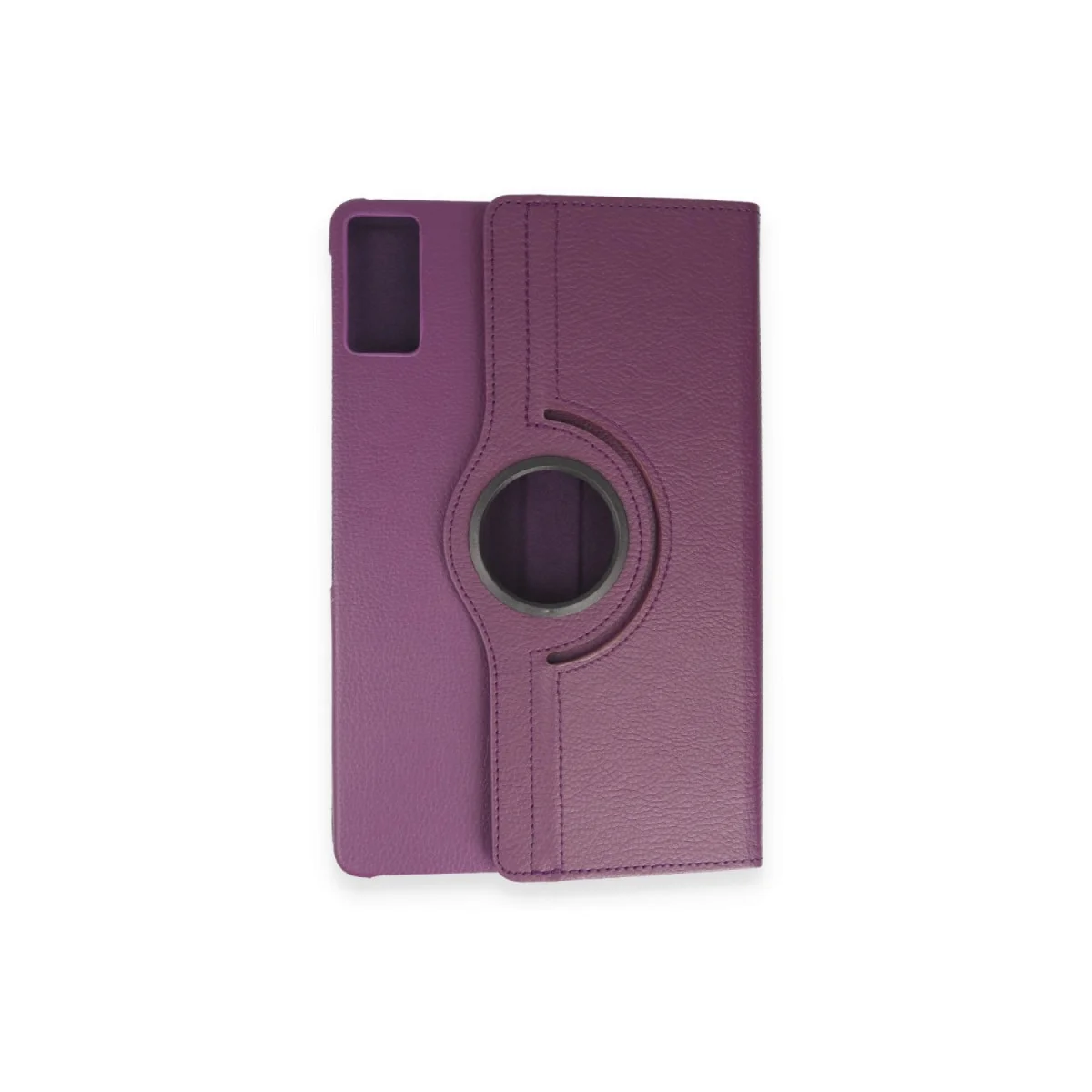 Pad SE 4G 360 Derece Tablet Deri Kılıf - Mürdüm (Güvenli Korumalı Stand Kılıf)