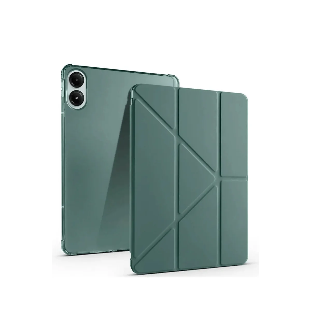 Pad SE 4G Kılıf Kalemlikli Mars Tablet Kılıfı - Koyu Yeşil (Akıllı Stand & Kalemlik)
