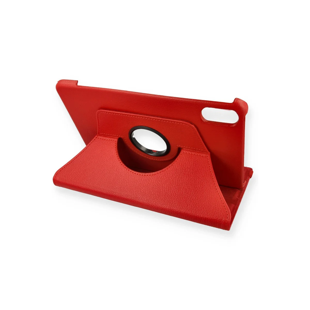 Pad V9 360 Döner Tablet Deri Kılıfı - Kırmızı
