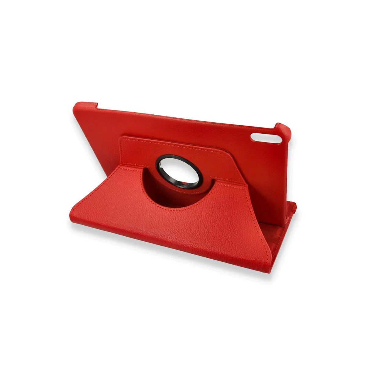 Pad X8A 360 Dönüşlü Tablet Deri Kılıf - Kırmızı, Çizilmeye Karşı Koruyucu ve Stand Modu