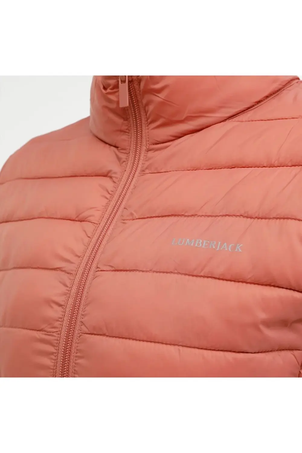 Padded Kadın Pembe Dik Yaka Mont