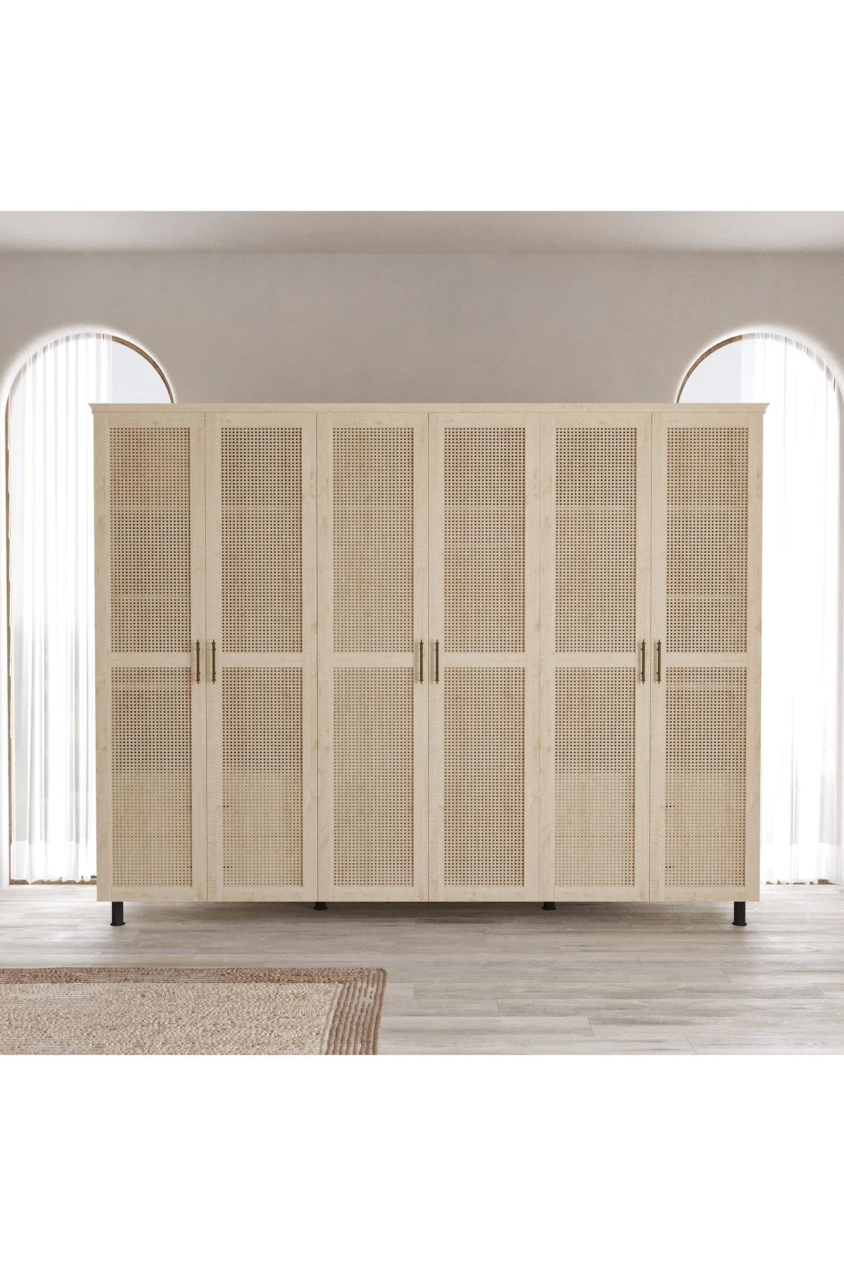 Padova Model Masif Ahşap İskandinav Gardırop - 6 Kapaklı Padova Model Masif Ahşap İskandinav Gardırop - 6 Kapaklı