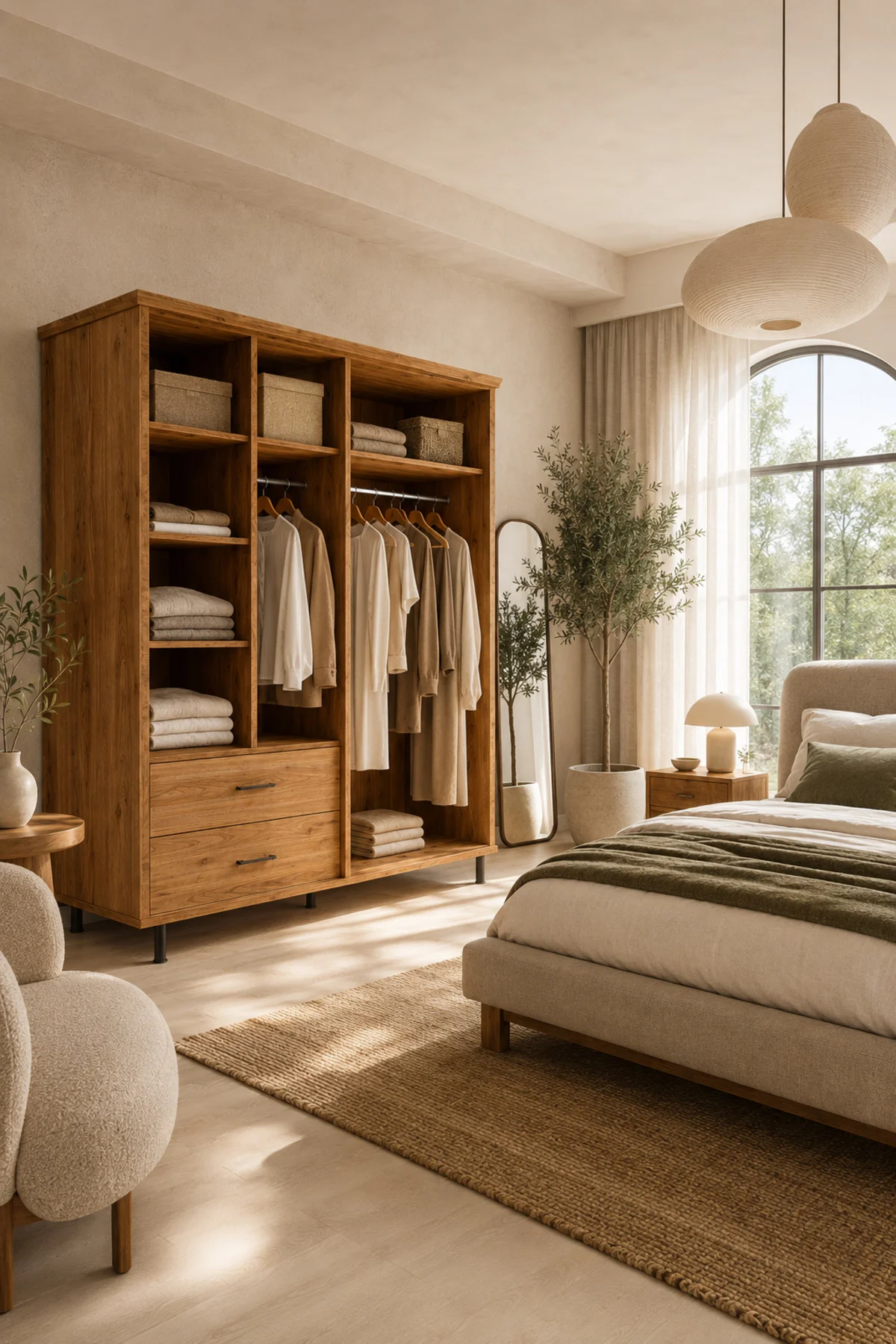Padova Model Masif Ahşap İskandinav Gardırop - 4 Kapaklı Padova Model Masif Ahşap İskandinav Gardırop - 4 Kapaklı