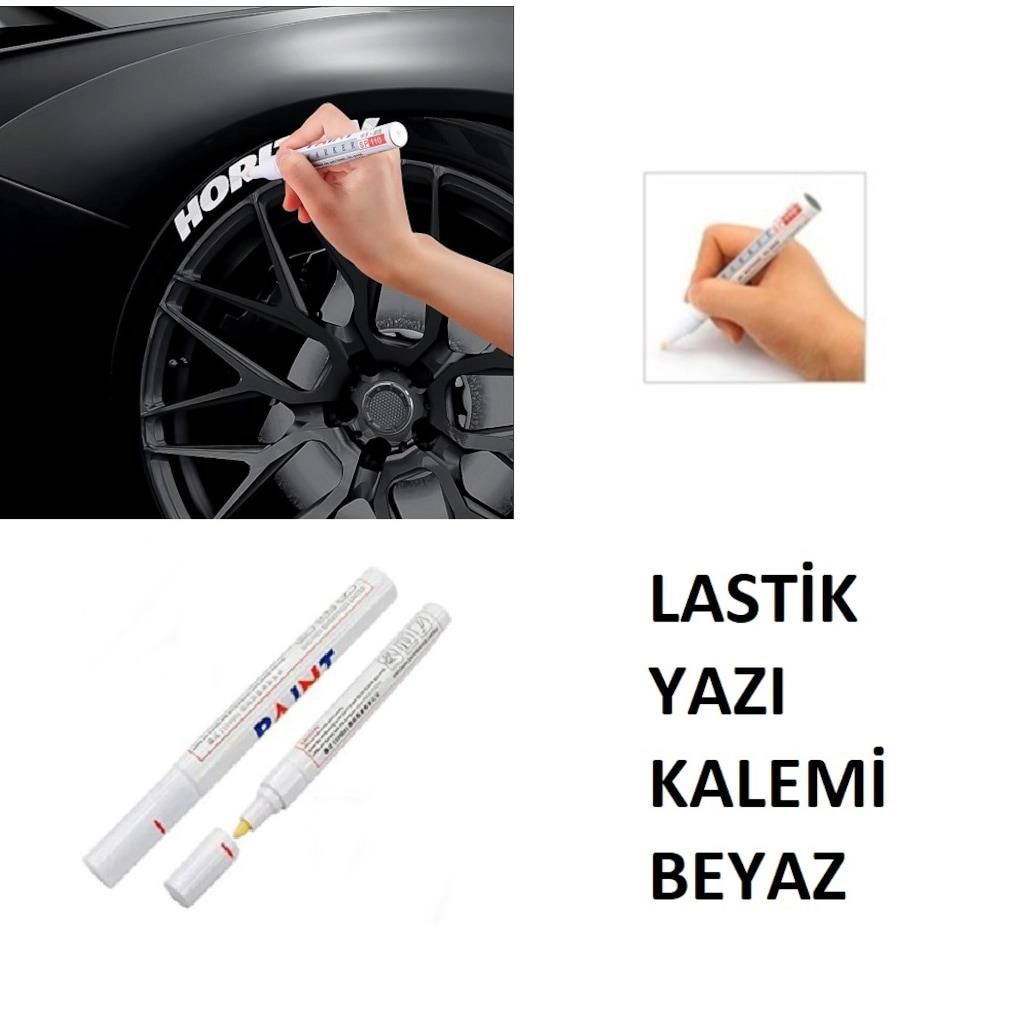 Gürçay Hirdavat Paint Lastik Yazma Kalemi Beyaz