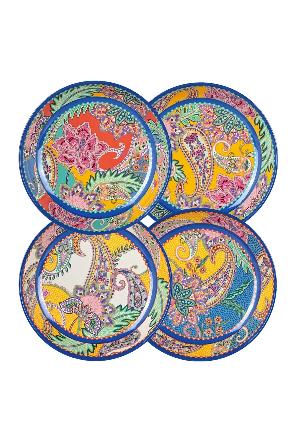 Paiselle Melamin 4Lu Yemek Tabak Seti 21Cm