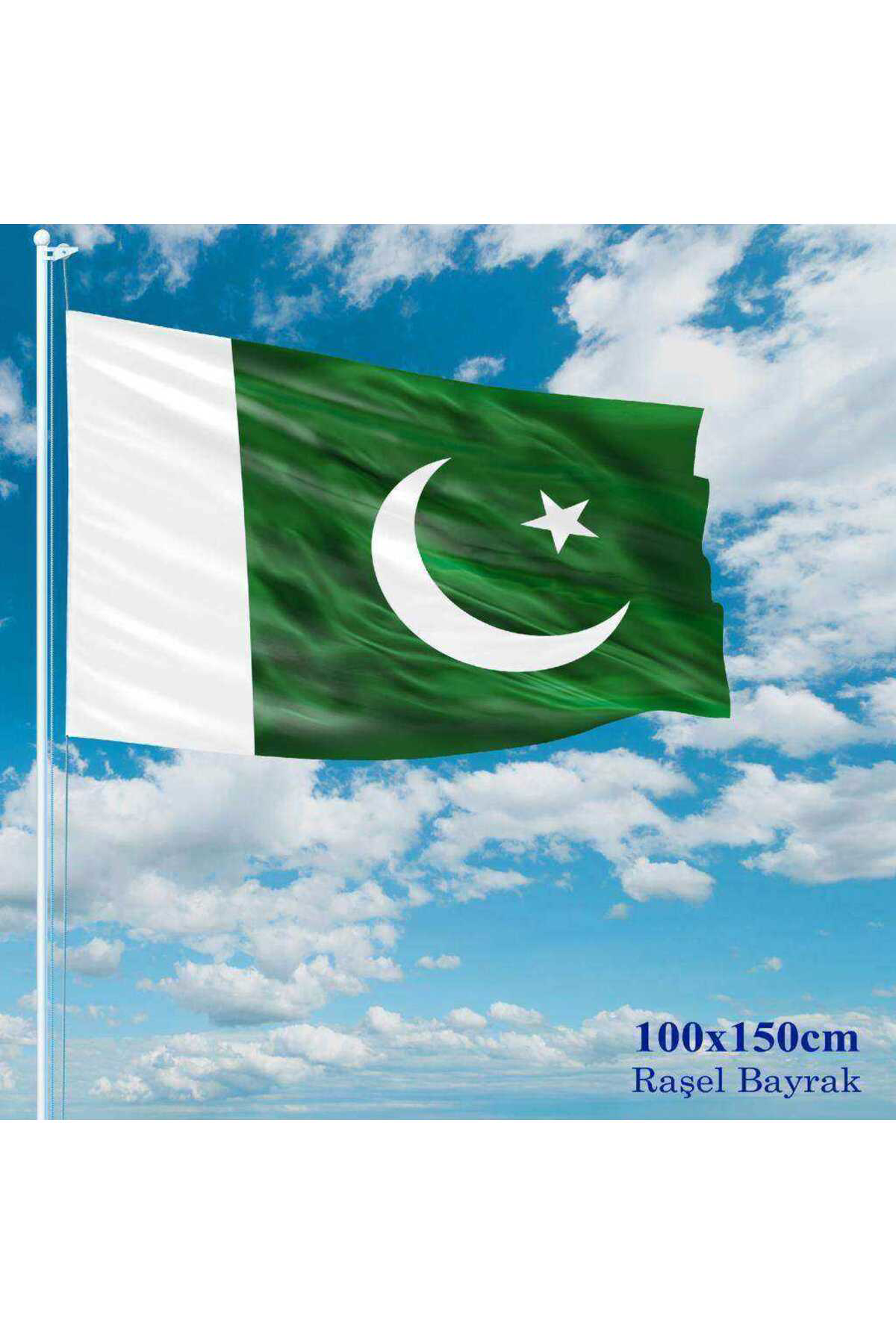 Pakistan Bayrağı - 100x150 cm (1 metre x 1,5 metre) - Raşel Kumaş