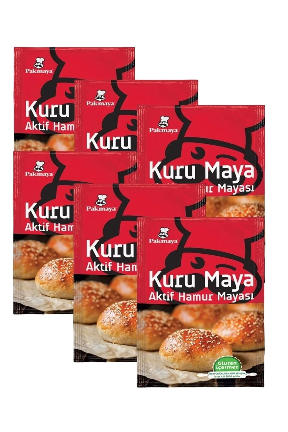 Pakmaya Aktif Kuru Hamur Mayası 100 Gr - 6 Adet