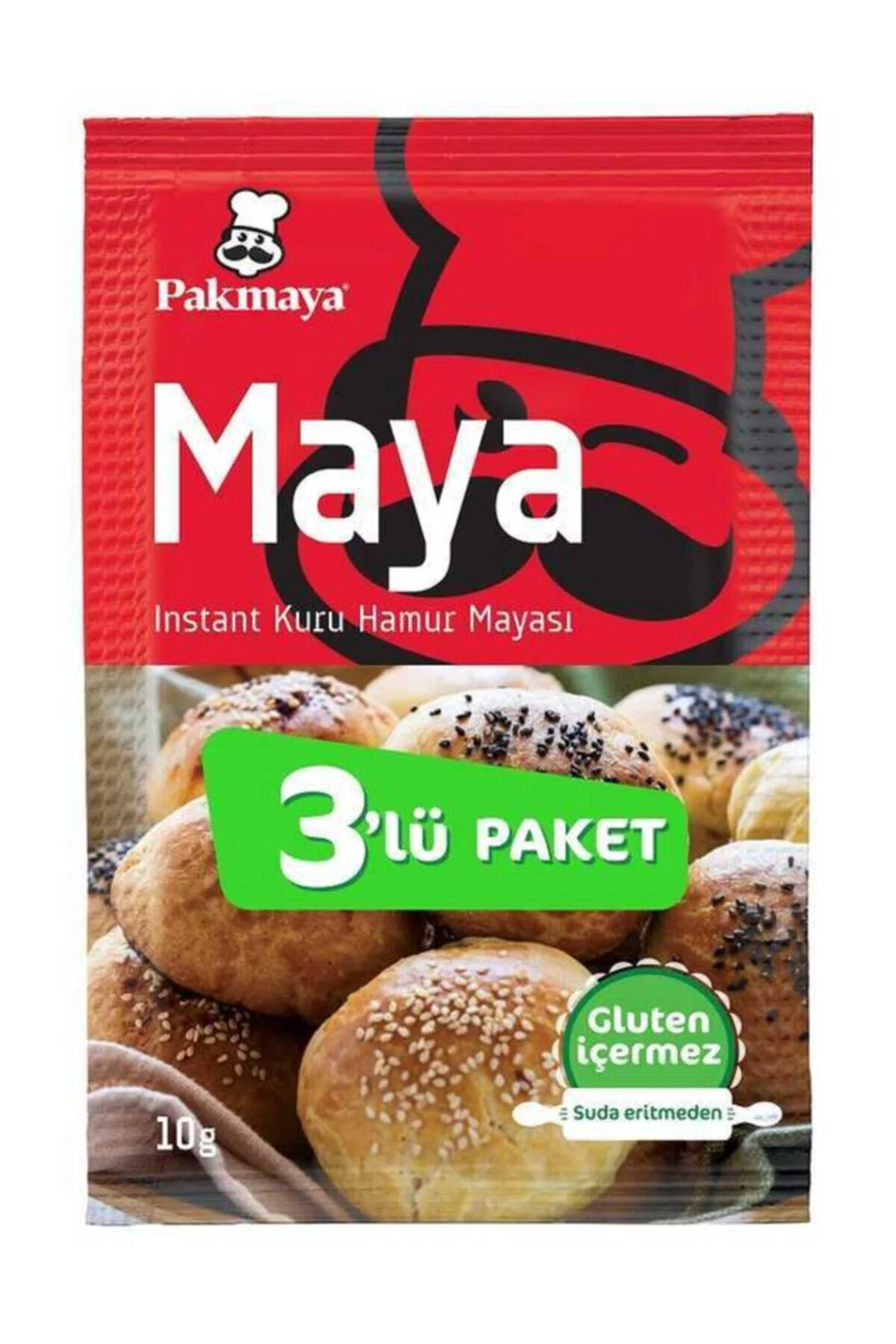 Pakmaya Instant Kuru Hamur Mayası 3'lü Paket 30 gr