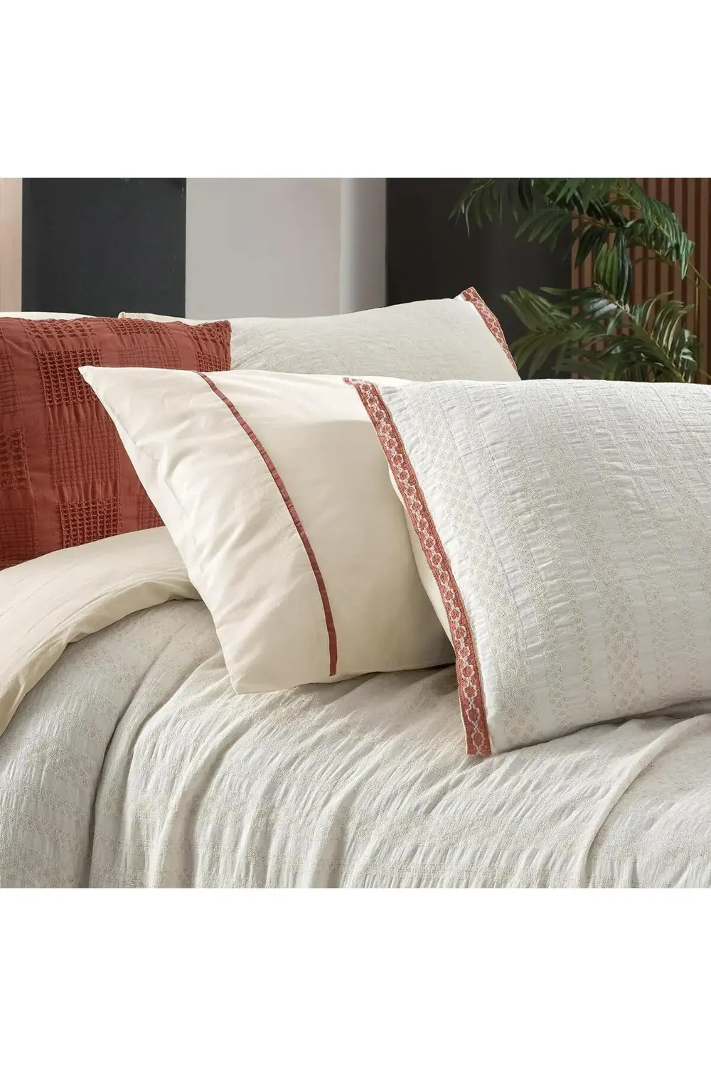 Palencia Ekru Tek Kişilik %100 Pamuk Mood Comfort Nevresim Takımı