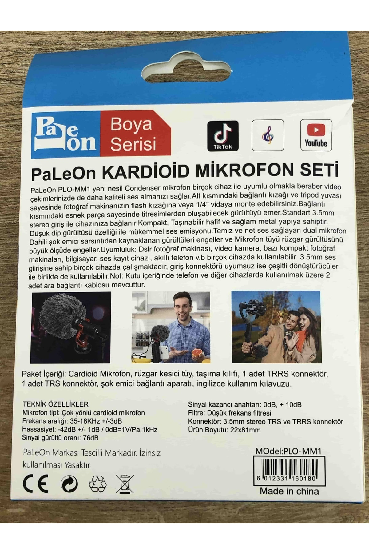 Paleon Kamera Için Consender Mikrofon Çift Kablolu Youtube Tiktok
