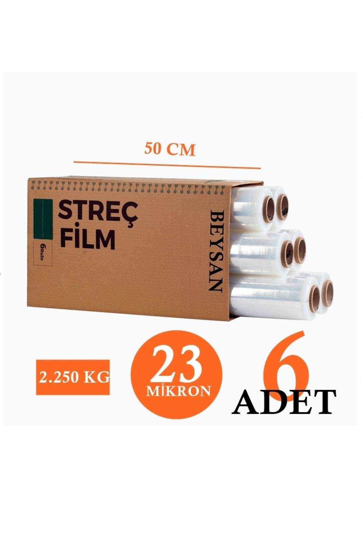 Palet Streç 23 Micron El Tipi 300 Metre Net 2,250 Kg (6 Adet)