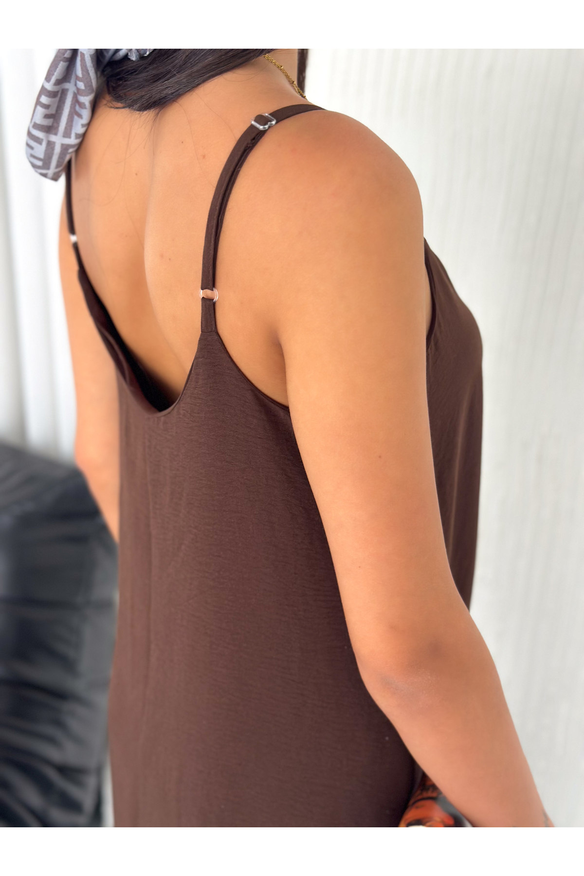 Fiolin Pamuk Ayar Askili Aerobin Salaş Elbise