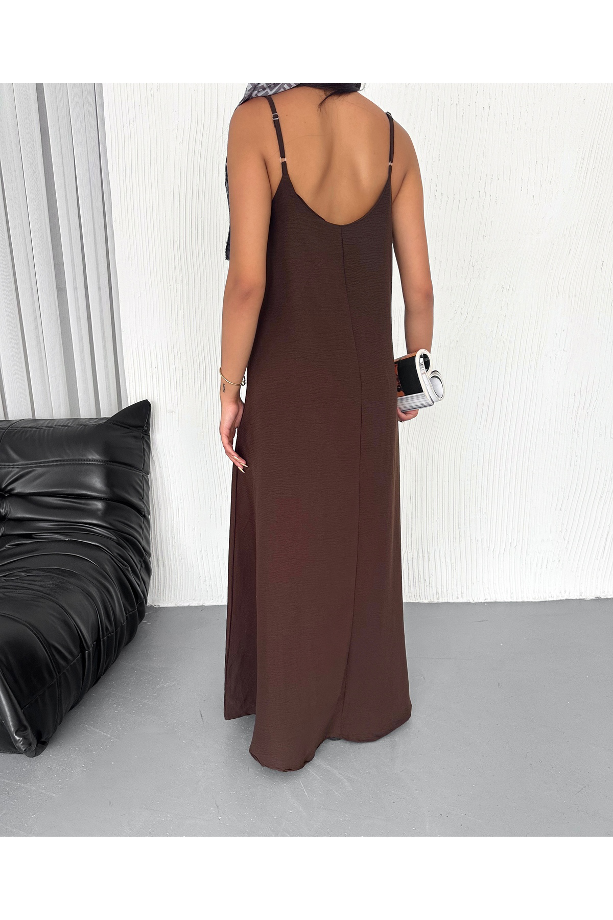 Fiolin Pamuk Ayar Askili Aerobin Salaş Elbise