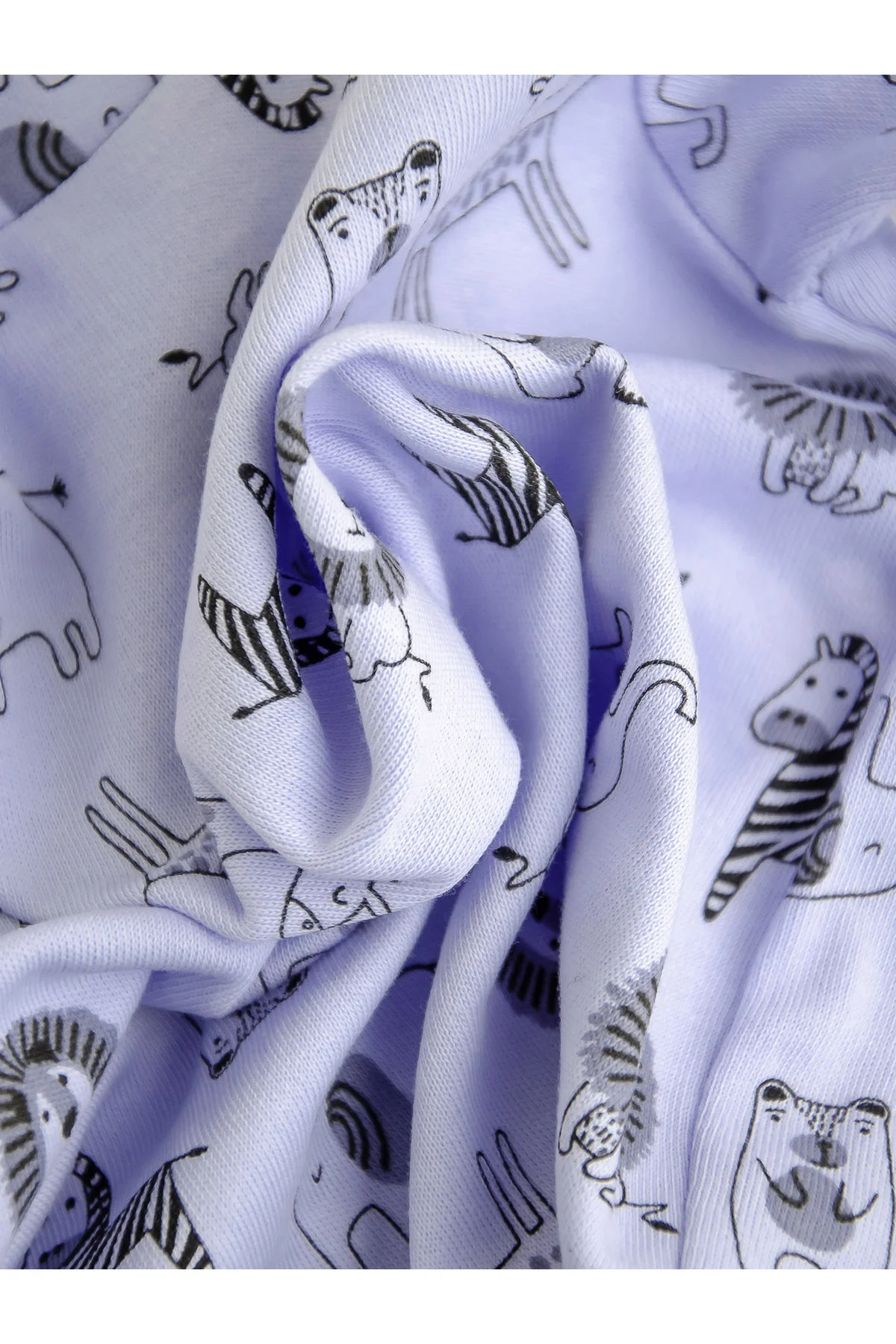 Pamuk Baskılı Önden Çıtlı Bebek Pijama Takımları