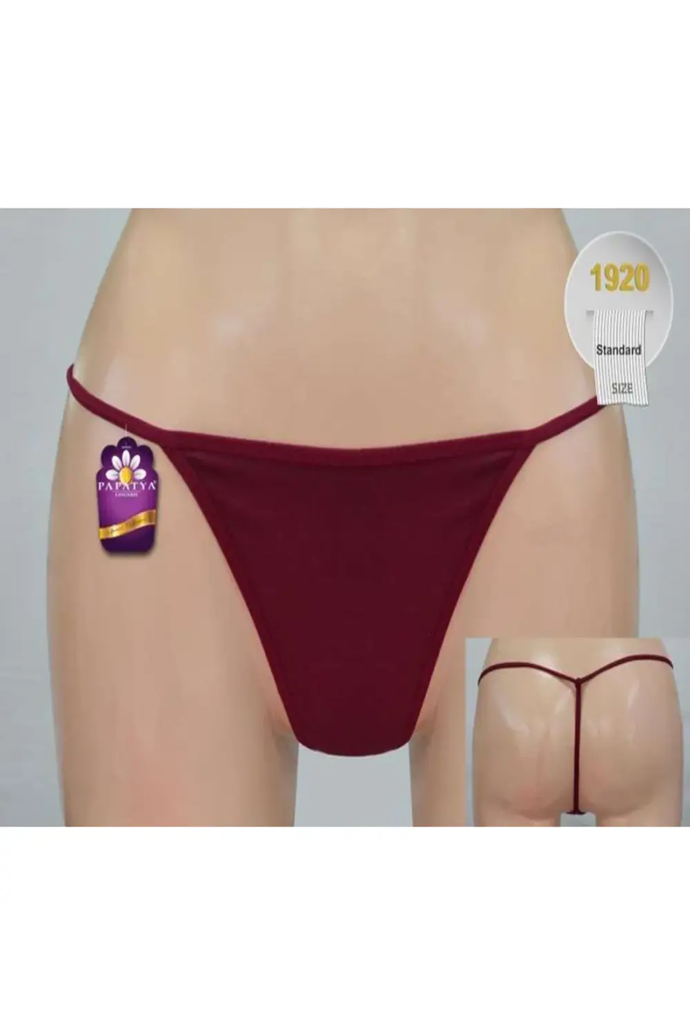 PAMUK KUMAŞ ARKASI İP STRİNG KÜLOT (6 ADET)